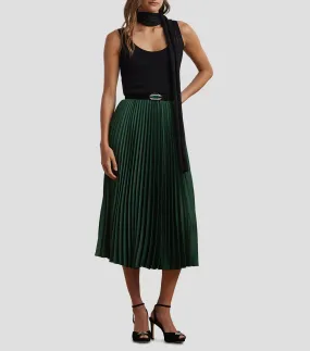 Lauren Ralph Lauren Falda Midi de corte evasé plisada Mujer